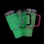 YEDI 40oz H2.0 Modern Adventure Reusable Leopard Shape Grow in Dark Vacuum Insulated Travel Coffee Tumbler