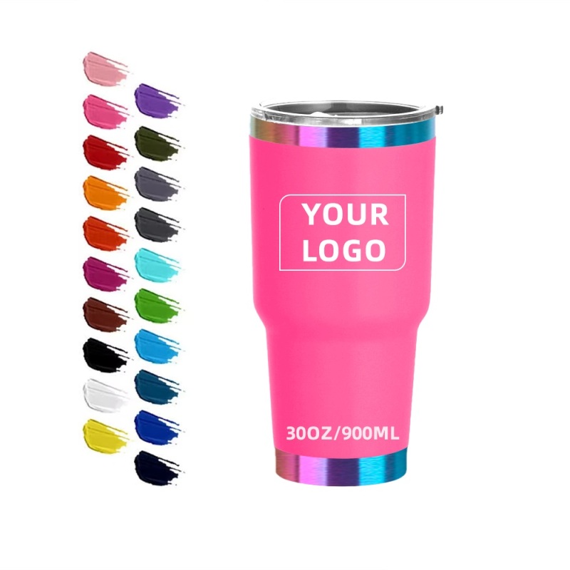 Customized 30 Oz Stainless Steel Thermal Cup 30oz Rainbow Tumbler Business Gifts Vacuum Insulated Vasos Termicos