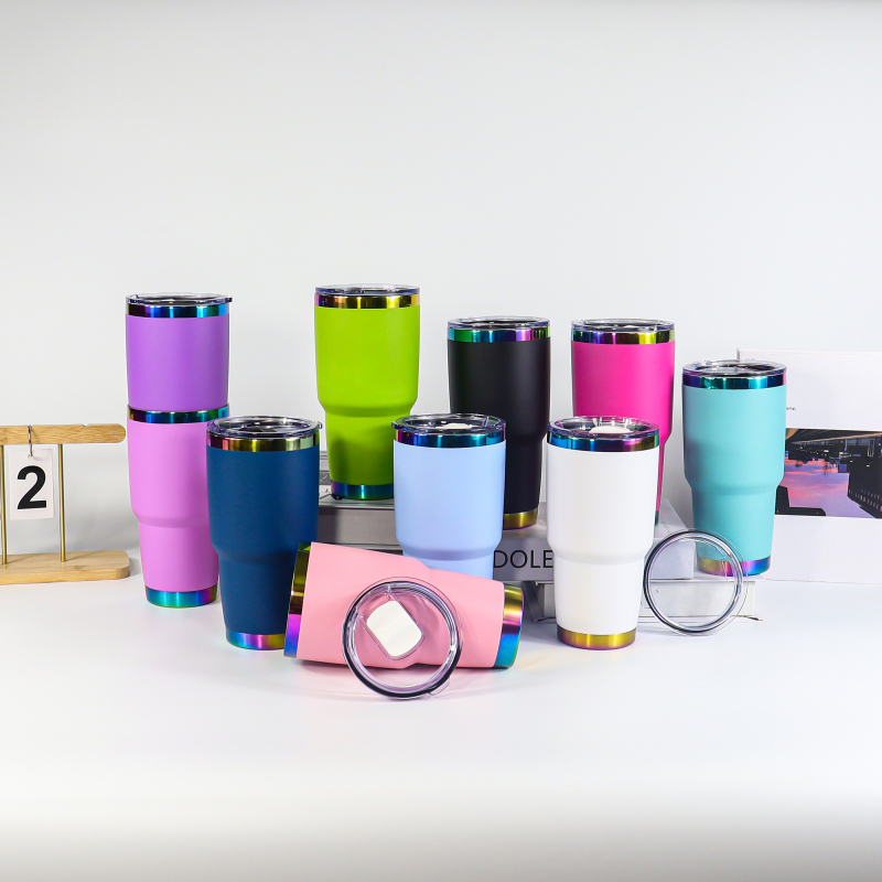 Customized 30 Oz Stainless Steel Thermal Cup 30oz Rainbow Tumbler Business Gifts Vacuum Insulated Vasos Termicos