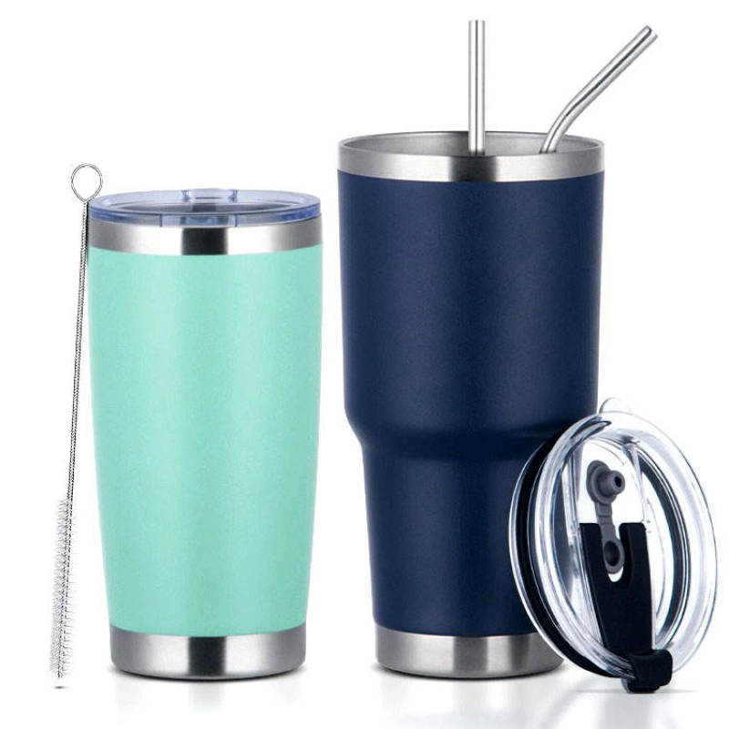 YEDI Custom 20oz Double Wall Vacuum Insulated Car Cup Powder Coated Tumbler Cup Thermal Stainless Steel Coffee Mug with Lid