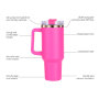 40 oz Tumbler with Handle H2.0 304 Stainless Steel Travel Mug Double Wall Vacuum Reusable Insulated Sports Travel Mugs