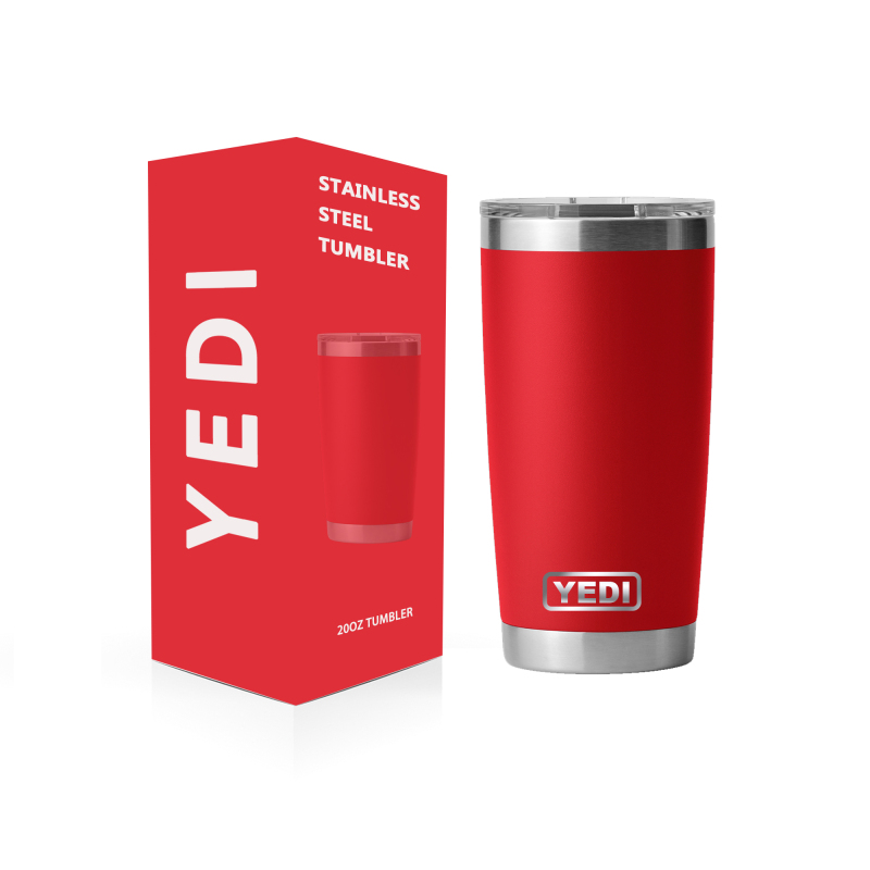 YEDI 20 oz Rescue Red Tumbler Stainless Steel Vacuum Insulated Water Drink Coffee Cup With Lid and Straw for Laser Engraving