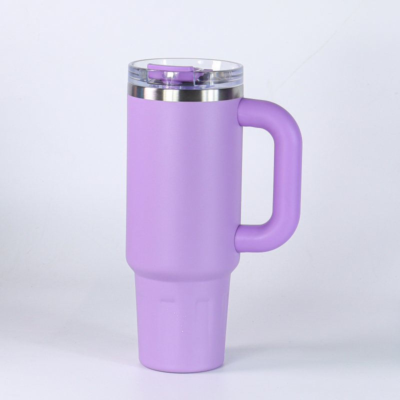 YEDI 40oz Double Wall Stainless Steel Tumbler Handle Straw Christmas Thermo Water Bottle Coffee Mug Customizable Logo Vacuum Cup