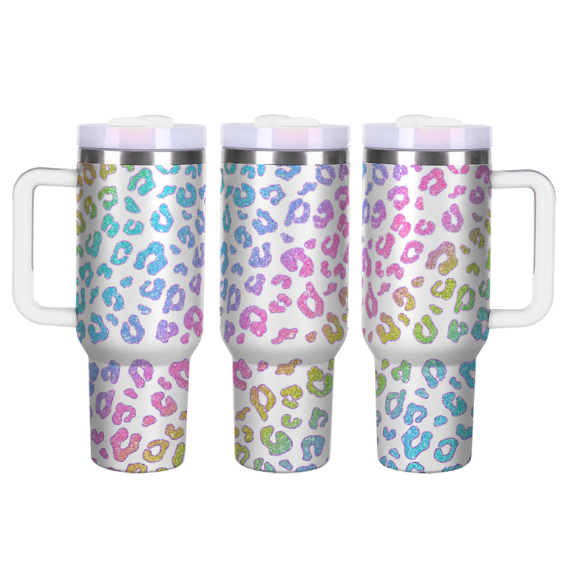 YEDI 40oz Tumbler with Handle Stainless Steel Insulated Lid Straw Lid Reusable Water Bottle Vacuum Travel Coffee Mug Cup