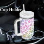 YEDI 40oz Tumbler with Handle Stainless Steel Insulated Lid Straw Lid Reusable Water Bottle Vacuum Travel Coffee Mug Cup