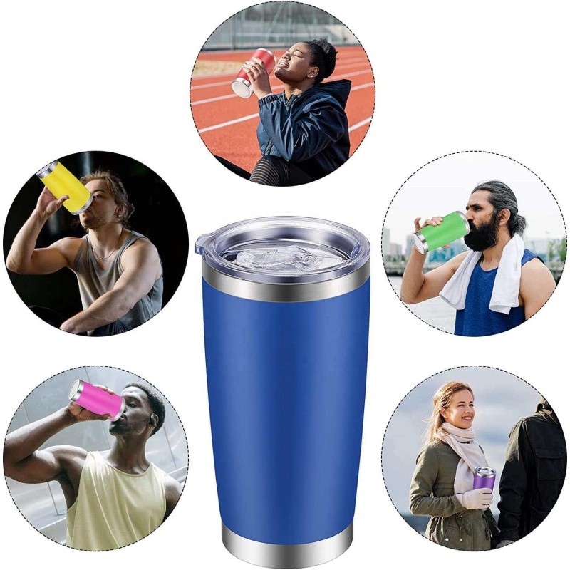 YEDI Wholesale Double Wall Stainless Steel 20oz Tumblers Cups with Magnetic Slide Lid Powder Coated Coffee Tumbler 20 oz