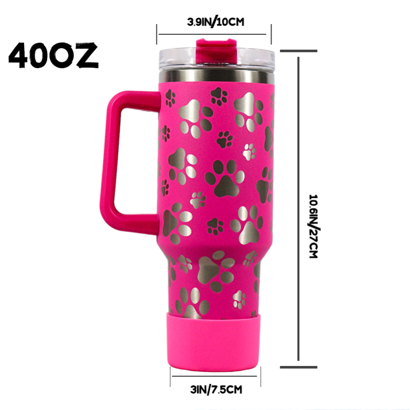 40oz Tumbler with Handle Double Wall Vacuum 304 Stainless Steel Customize logo Water Bottle Drinkware  20oz 30oz 40oz