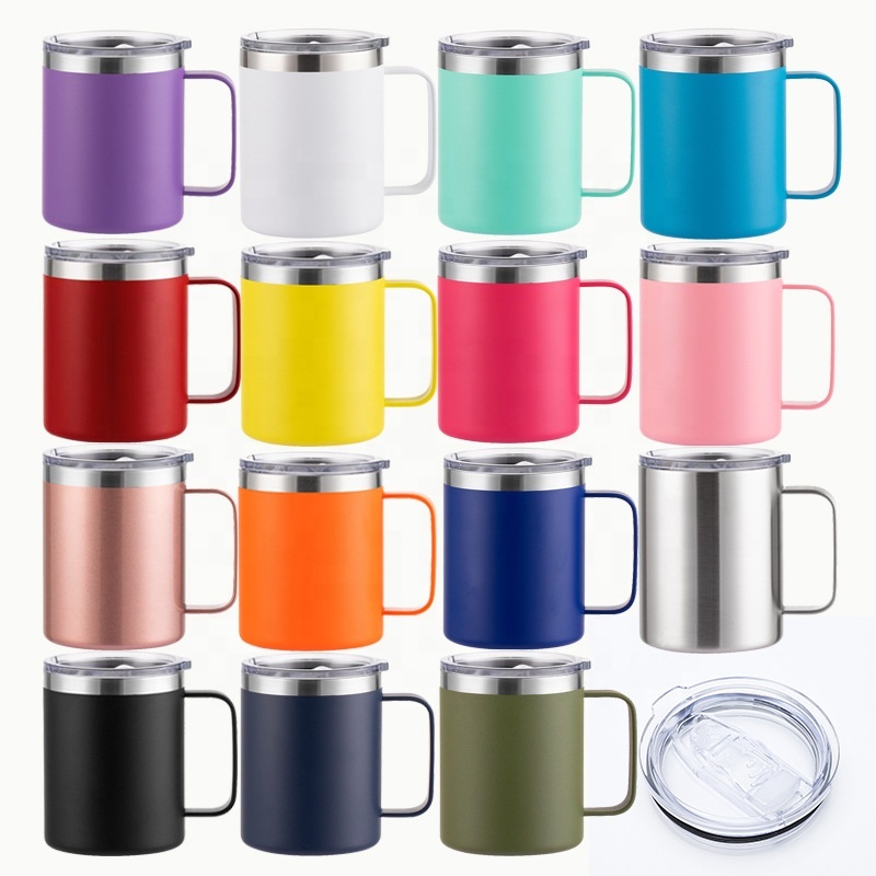 YEDI 12oz Coffee Mug with Lid & Handle Insulated Vacuum Camp Coffee Cup Stainless Steel Travel Mug Hot and Cold Thermal