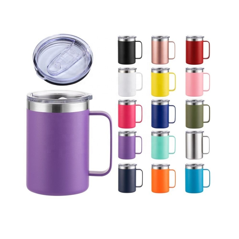 YEDI 12oz Coffee Mug with Lid & Handle Insulated Vacuum Camp Coffee Cup Stainless Steel Travel Mug Hot and Cold Thermal