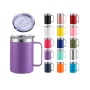 YEDI 12oz Coffee Mug with Lid & Handle Insulated Vacuum Camp Coffee Cup Stainless Steel Travel Mug Hot and Cold Thermal