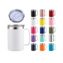 YEDI 12oz Coffee Mug with Lid & Handle Insulated Vacuum Camp Coffee Cup Stainless Steel Travel Mug Hot and Cold Thermal