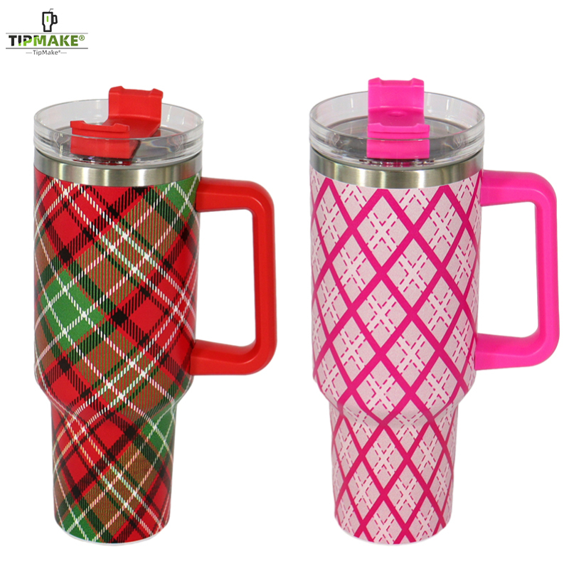 YEDI 40 oz Stainless Steel Insulated Vacuum Travel Tumbler Newest Design with Handle Lid Straw for Home & Camping