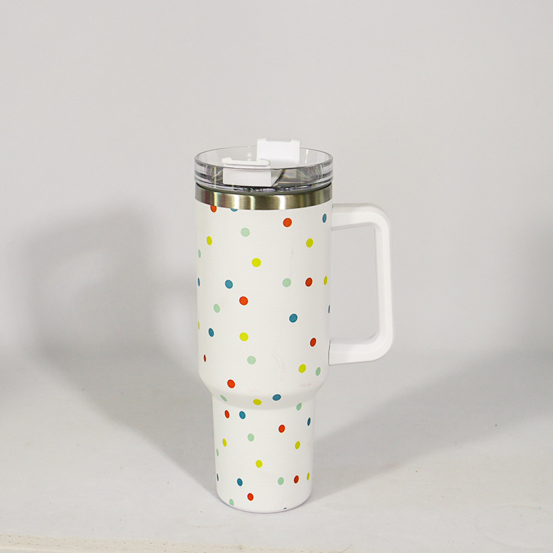 YEDI 40 oz Stainless Steel Insulated Vacuum Travel Tumbler Newest Design with Handle Lid Straw for Home & Camping
