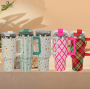 YEDI 40 oz Stainless Steel Insulated Vacuum Travel Tumbler Newest Design with Handle Lid Straw for Home & Camping