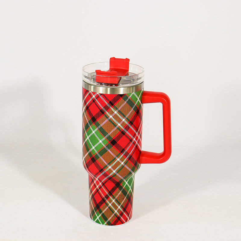 YEDI 40 oz Stainless Steel Insulated Vacuum Travel Tumbler Newest Design with Handle Lid Straw for Home & Camping