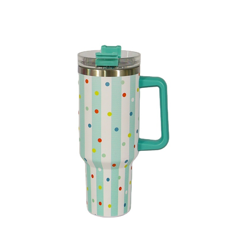 YEDI 40 oz Stainless Steel Insulated Vacuum Travel Tumbler Newest Design with Handle Lid Straw for Home & Camping