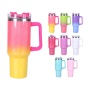 Double Wall Vacuum Sealed 40oz Insulated Travel Mug Tumbler with Handle Stainless Steel Cup with Straw and Lid