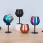 2025 New Stainless Steel Cocktail Glass Colorful Wine Glasses 414ml Double Wall Insulated Wine Tumbler Cups