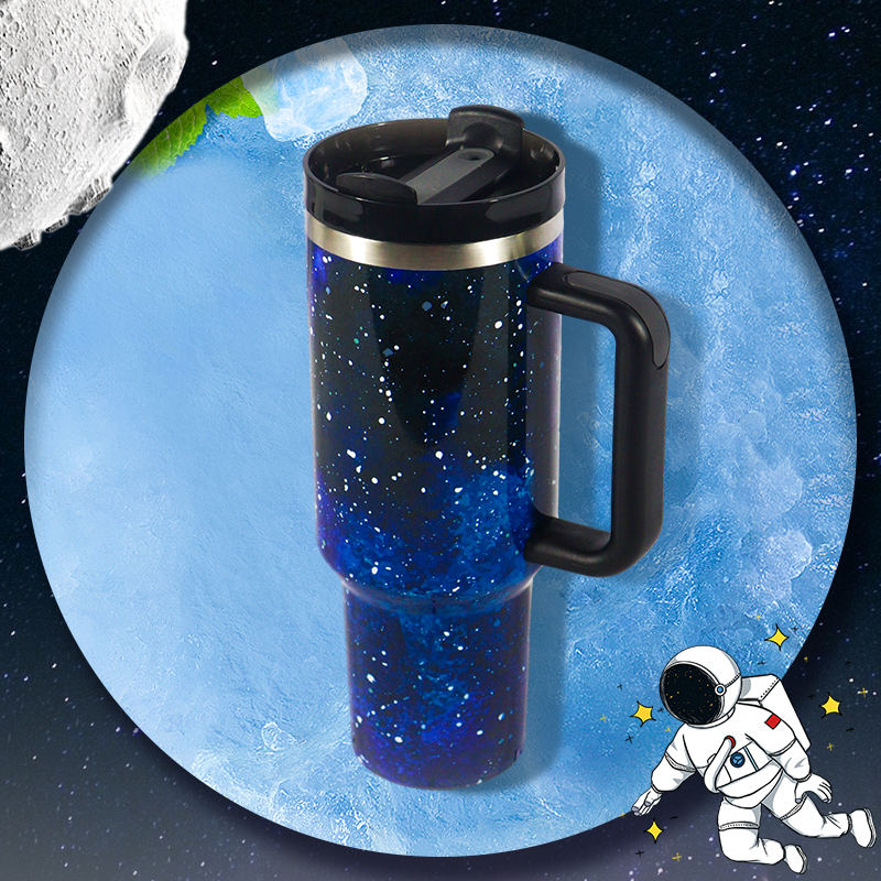 Top Sales 40oz Double Wall Stainless Steel Vacuum Travel Mug With Handle and Lids