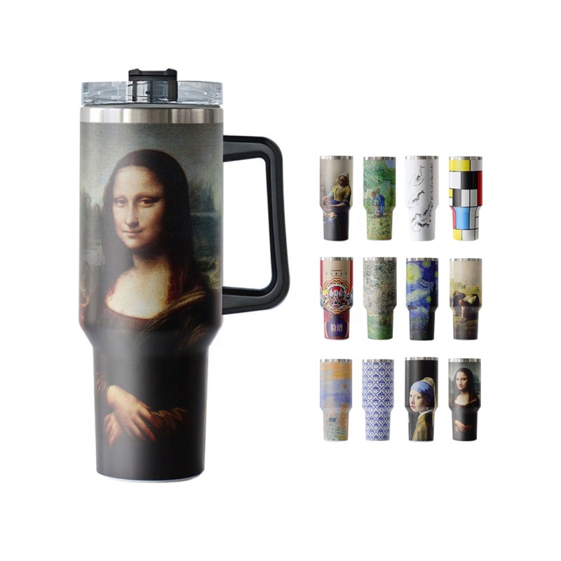 Tumbler H4.0 Leopard Print Stainless Steel Vacuum Insulated Tumbler with Lid for Iced Beverages Art Series