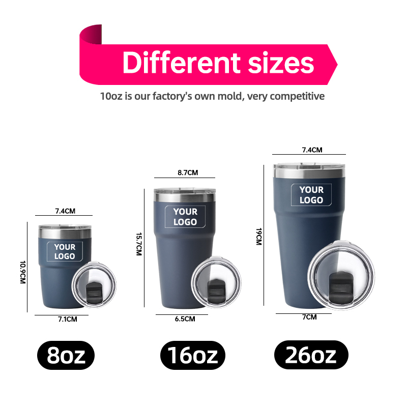 YEDI 2025 Neues Produkt 8oz 16oz 26oz Edelstahl-Kaffeebecher Heiß und Kalt Wiederverwendbarer stapelbarer Becher mit magnetischem Deckel