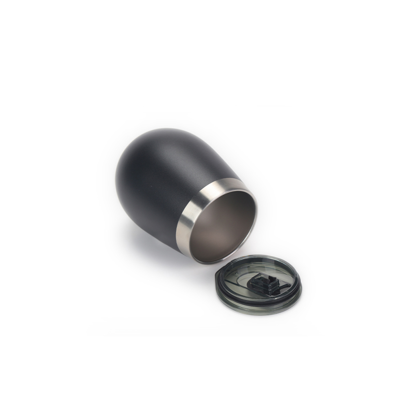 YEDI OEM 8oz Stainless Steel Egg Shape Vacuum Insulated Wine Tumbler with Slider Lid and Ceramic Lining Coffee Mugs Available