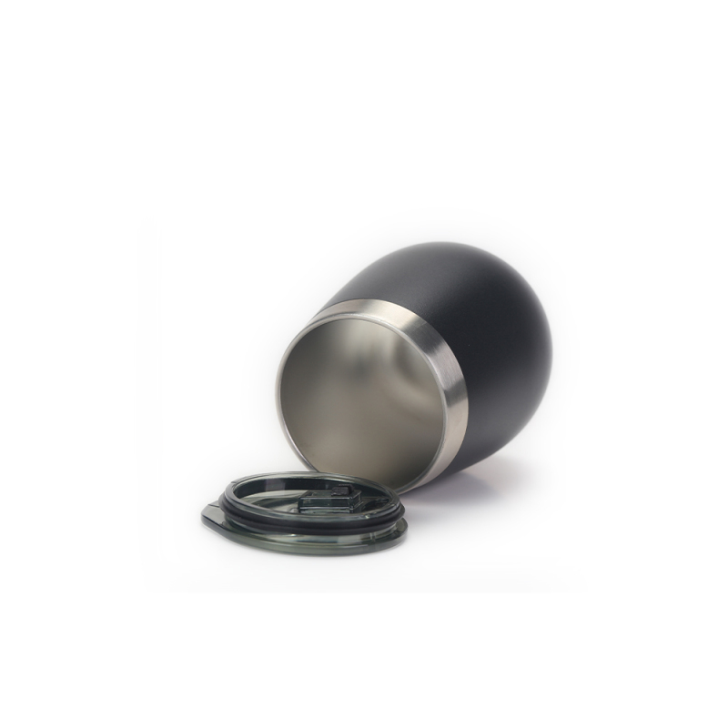 YEDI OEM 8oz Stainless Steel Egg Shape Vacuum Insulated Wine Tumbler with Slider Lid and Ceramic Lining Coffee Mugs Available