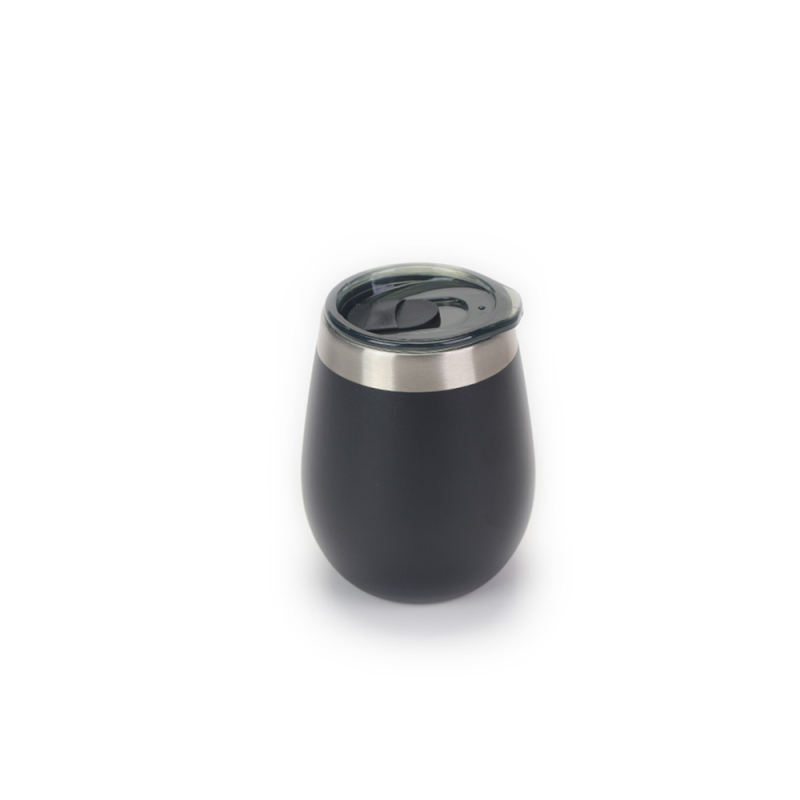YEDI OEM 8oz Stainless Steel Egg Shape Vacuum Insulated Wine Tumbler with Slider Lid and Ceramic Lining Coffee Mugs Available