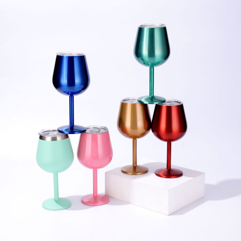 OEM 300ml  Stainless Steel Insulated Martini Glasses Double Wall Insulated Cocktail Tumbler Wine Glasses