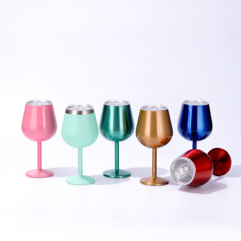 OEM 300ml  Stainless Steel Insulated Martini Glasses Double Wall Insulated Cocktail Tumbler Wine Glasses