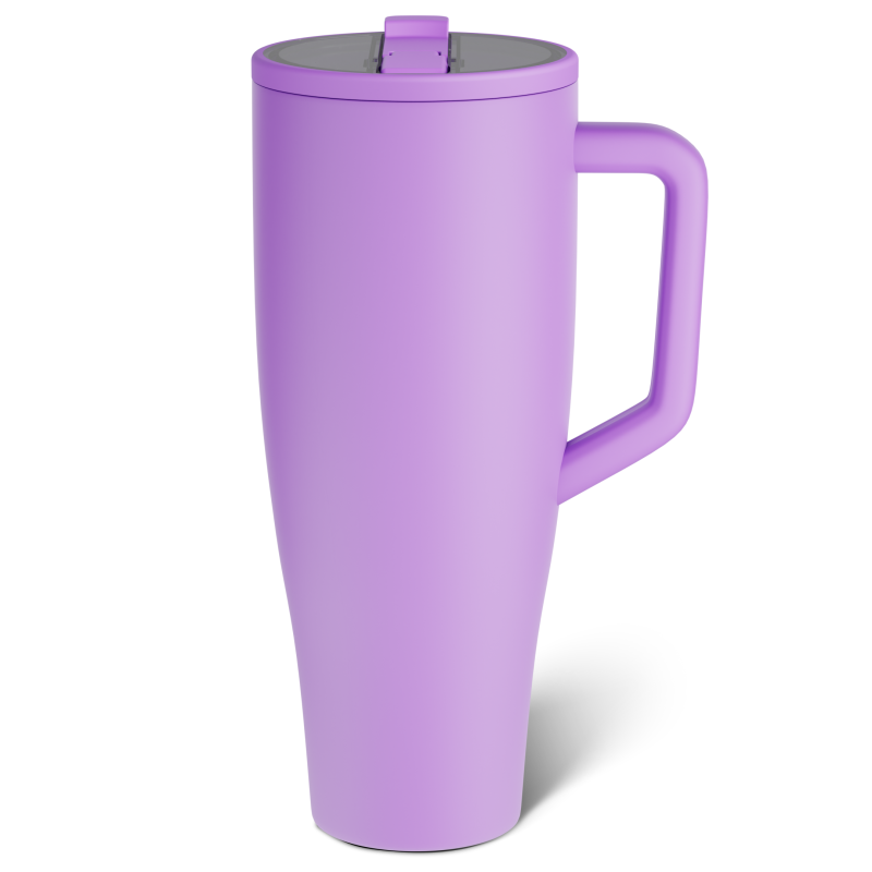 40oz Slim Double Wall Vacuum Insulated Travel Mug Leakproof Tumbler with Handle and Straw for On-the-go Use