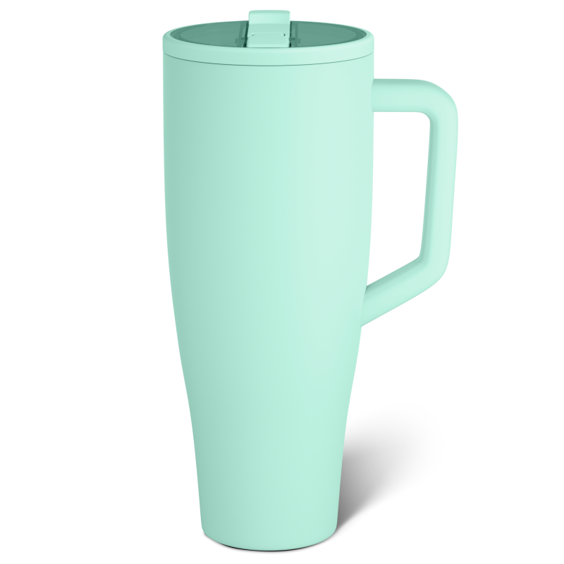 40oz Slim Double Wall Vacuum Insulated Travel Mug Leakproof Tumbler with Handle and Straw for On-the-go Use
