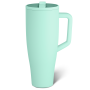 40oz Slim Double Wall Vacuum Insulated Travel Mug Leakproof Tumbler with Handle and Straw for On-the-go Use
