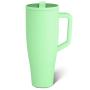 40oz Slim Double Wall Vacuum Insulated Travel Mug Leakproof Tumbler with Handle and Straw for On-the-go Use