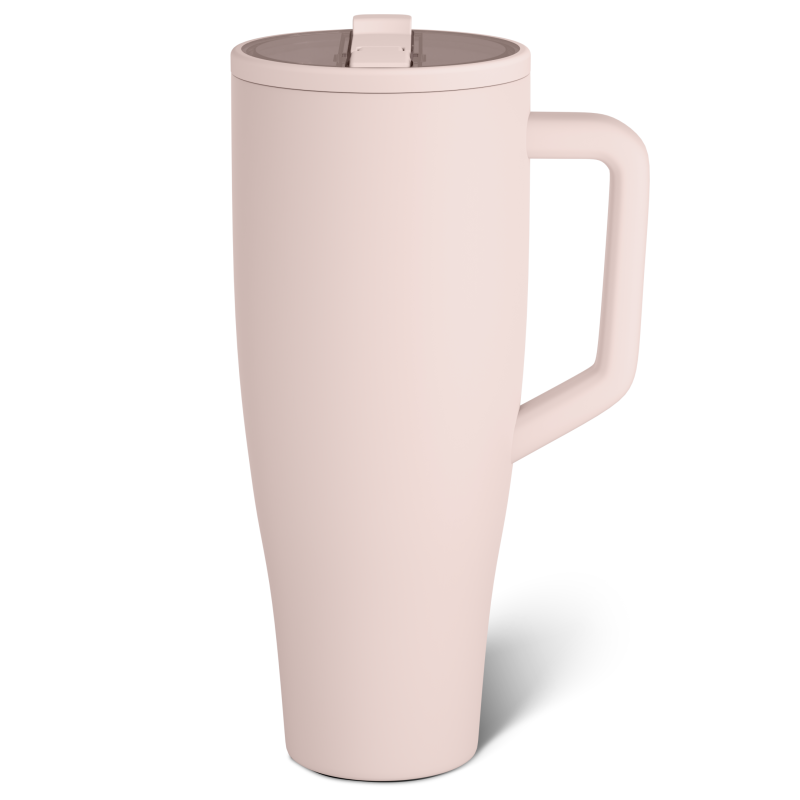 40oz Slim Double Wall Vacuum Insulated Travel Mug Leakproof Tumbler with Handle and Straw for On-the-go Use
