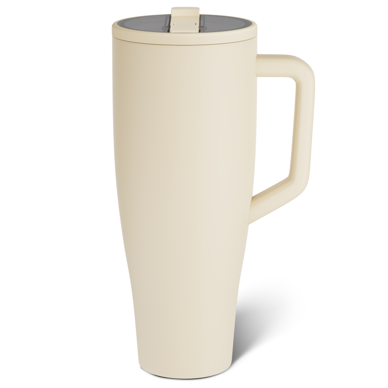 40oz Slim Double Wall Vacuum Insulated Travel Mug Leakproof Tumbler with Handle and Straw for On-the-go Use