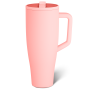 40oz Slim Double Wall Vacuum Insulated Travel Mug Leakproof Tumbler with Handle and Straw for On-the-go Use