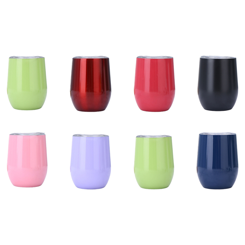Christmas Beer Coffee Mug Spill-proof Small Tumbler Customizable Stainless Steel for Party 12oz 350ml Mugs Plastic Cups with Lid