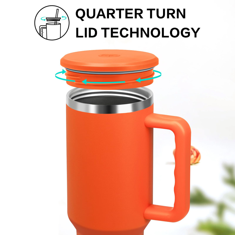 YEDI H3.0 40oz Insulated Travel Mug Stainless Vacuum Metal Cup with Lids and Straw for Camping