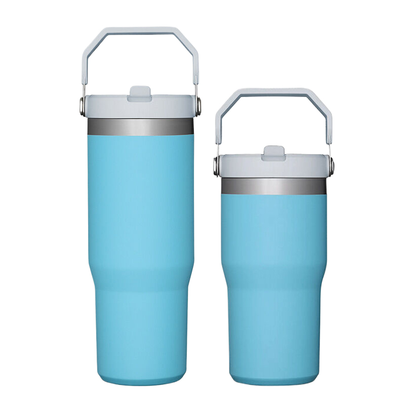 YEDI 20oz 30oz Edelstahl Thermo-Trinkgeschirr Isolierter Reisebecher Weithals-Camping-Vakuumbecher mit Strohhalm