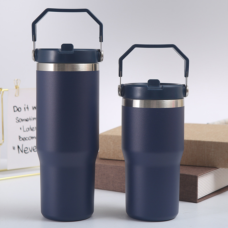 YEDI 20oz 30oz Edelstahl Thermo-Trinkgeschirr Isolierter Reisebecher Weithals-Camping-Vakuumbecher mit Strohhalm