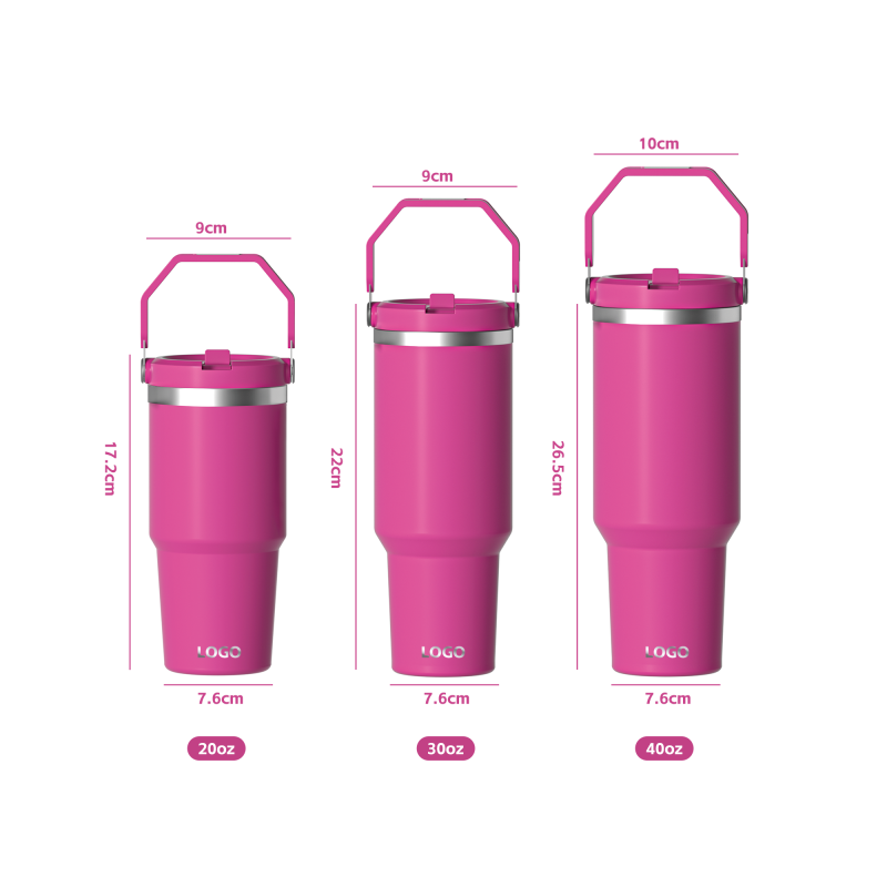 YEDI Wholesale Vacuum Cup Stainless Travel Mug BPA-FREE 20oz 30oz 40oz Tumbler Coffee Mugs Stainless Steel Flip Straw Tumbler