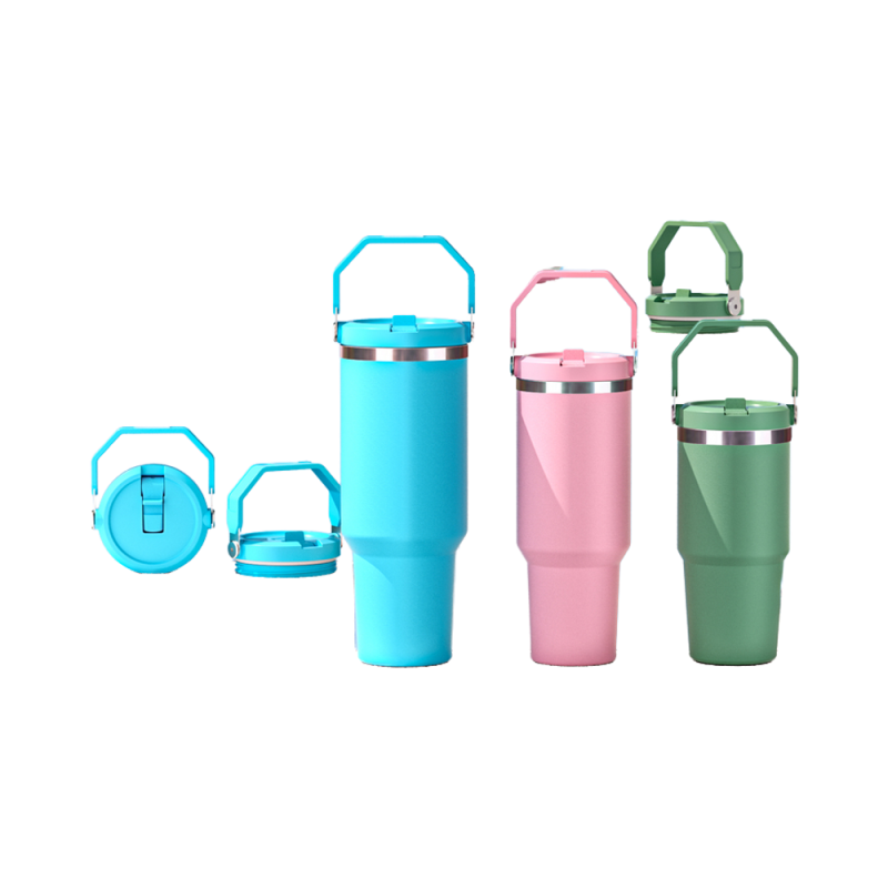 YEDI Wholesale Vacuum Cup Stainless Travel Mug BPA-FREE 20oz 30oz 40oz Tumbler Coffee Mugs Stainless Steel Flip Straw Tumbler