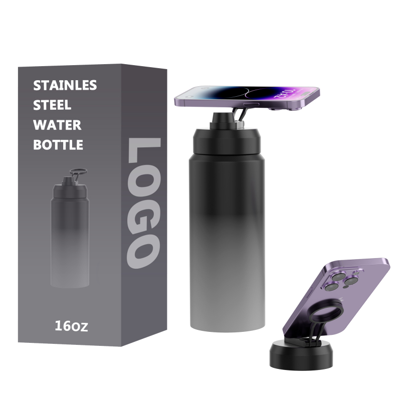 YEDI Customised Gym Water Bottle BPA-Free Stainless Steel Vacuum Holder with Phone Holder Feature