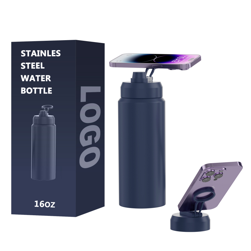 YEDI Customised Gym Water Bottle BPA-Free Stainless Steel Vacuum Holder with Phone Holder Feature