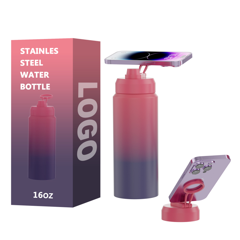 YEDI Customised Gym Water Bottle BPA-Free Stainless Steel Vacuum Holder with Phone Holder Feature