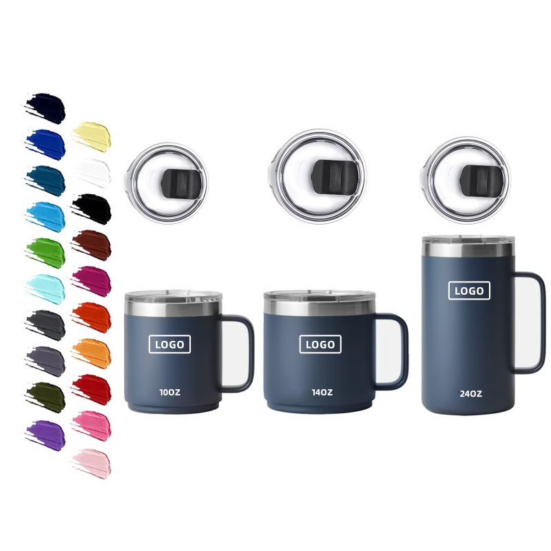 YEDI 2025 Ultramarine Violet 10oz 14oz 24oz Stainless Steel Travel for Mugs Colorful Thermos with Leak-Proof Lid for Coffee Tea