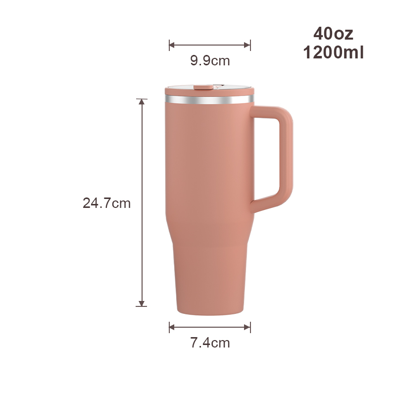 Patentiertes Design, 40 oz, BPA-freier Vakuumbecher aus 18/8 Edelstahl, auslaufsicher, mit 2-in-1-Deckel und Strohhalm für unterwegs