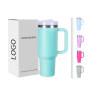 YEDI 40 Oz H2.0 Tumbler Stainless Steel Double Wall Vacuum Leak Proof Coffee Tumbler Mugs Outdoor Coffee Travel Mug