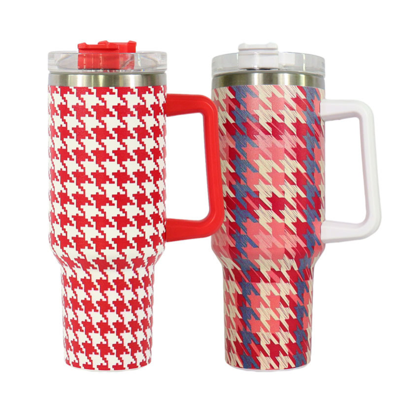 YEDI 40oz Tumbler with Handle and Straw Stainless Steel Insulated Reusable Lid Straw Water Bottle Vacuum Travel Coffee Mug Cup